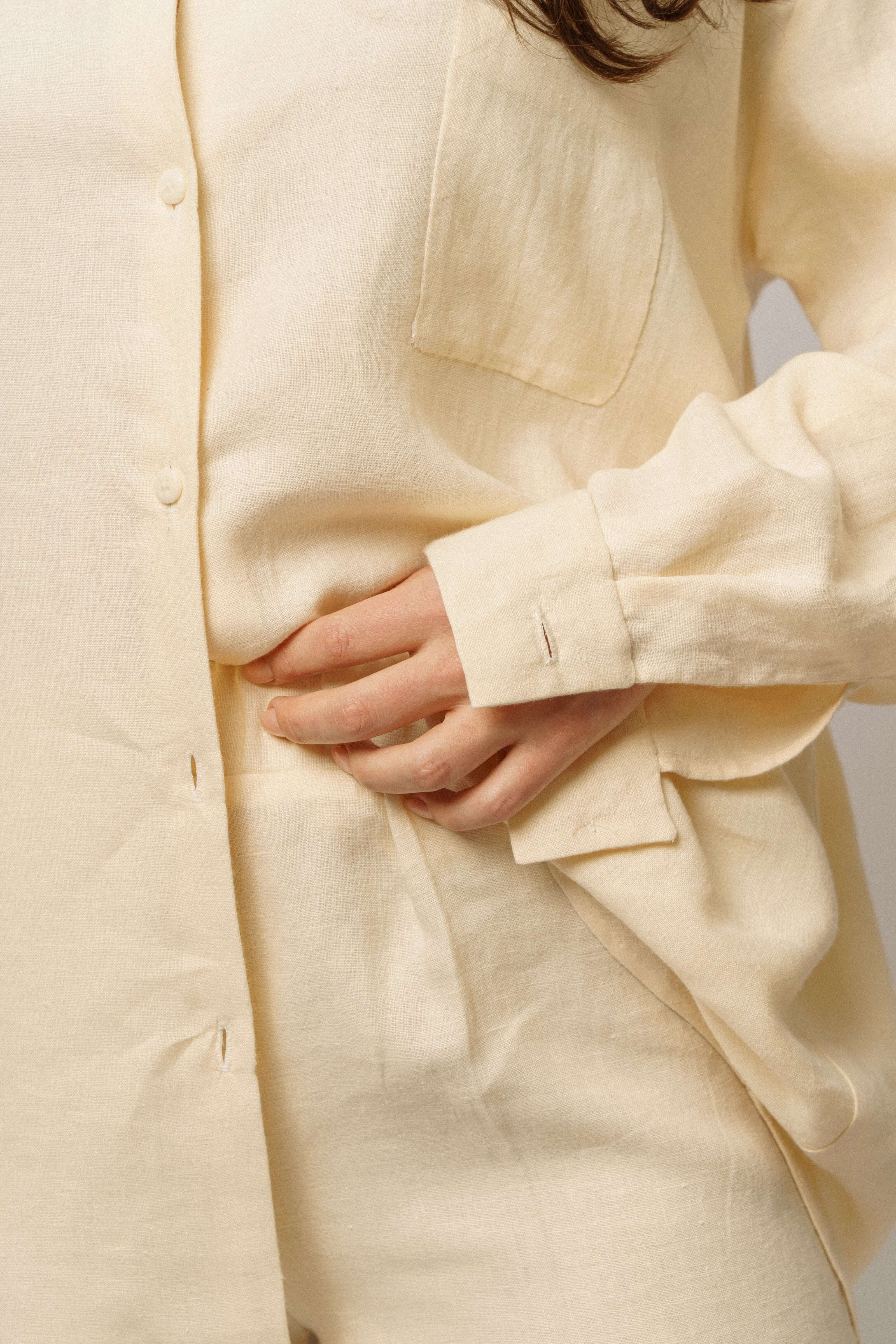 Linen shirt Befriend the Sun Vanilla